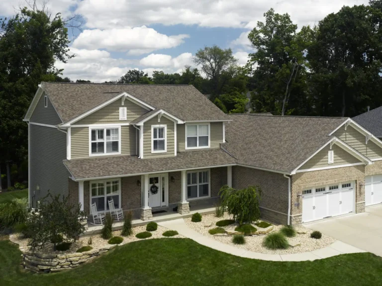 Exterior shot of house with new roof from Window World